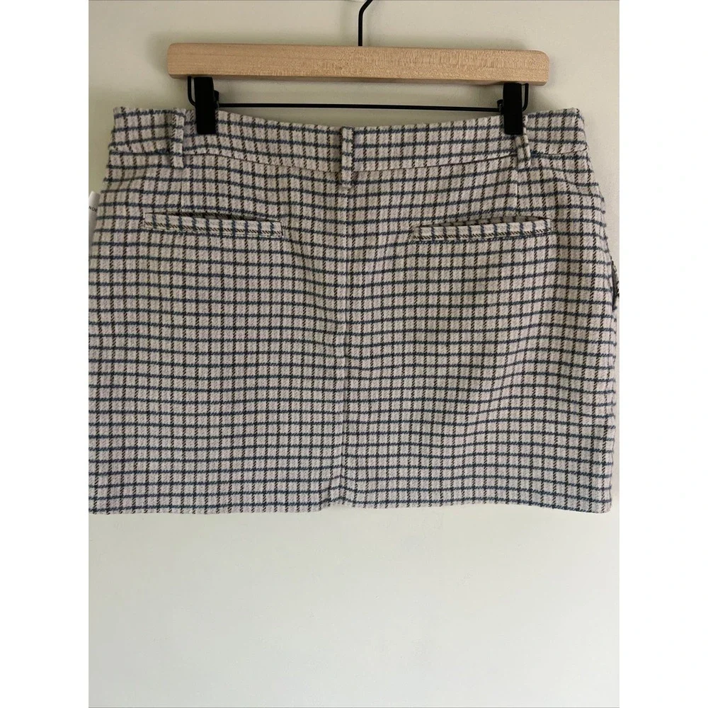 Rails Women's Size 12 Prim Lilac Navy Mini Check Skirt Winter Plaid